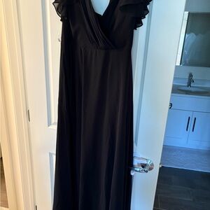 David’s bridal bridesmaid size 14: Elegant Black Evening Dress